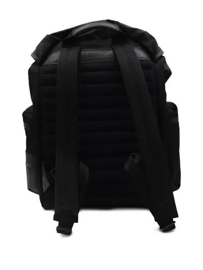 Premiata Versatile Backpack With Multiple Zippered Pockets In Black
