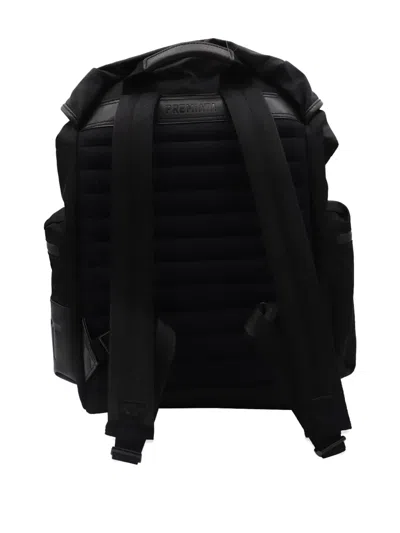 Premiata Versatile Backpack With Multiple Zippered Pockets In Black
