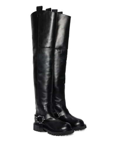 Msgm D-ring Over-the-knee Boot In Multi