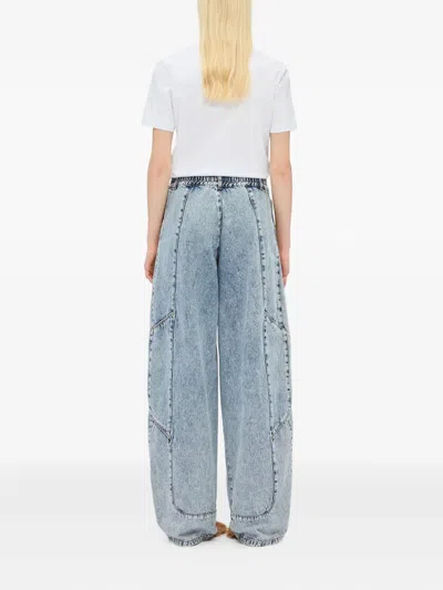 Msgm Panelled Pocket Jeans In Blue