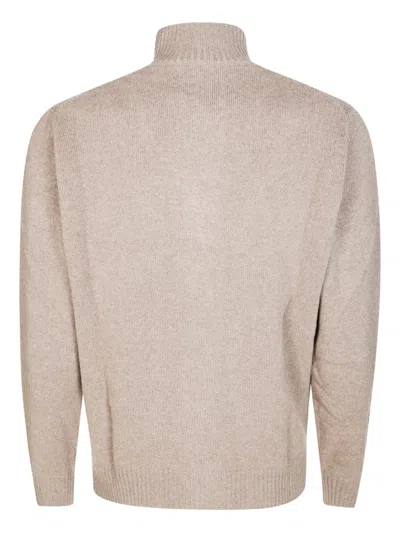 Filippo De Laurentiis Buttoned Turtleneck Cardigan In Brown