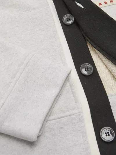 Marni Button-front V-neck Cardigan In White