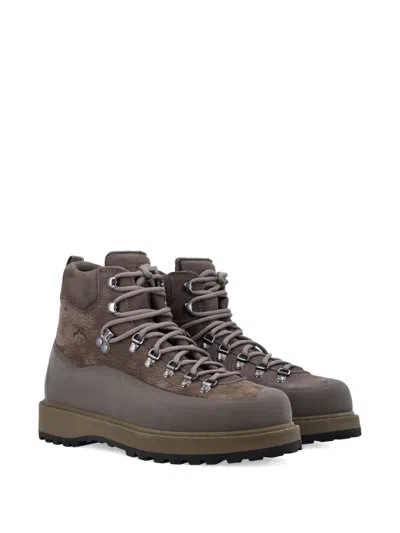 Diemme Roccia Vet Rubber-trimmed Full-grain Leather Hiking Boots In Multi