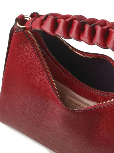 Coccinelle Bohemian Braided Handle Tote Bag In Red