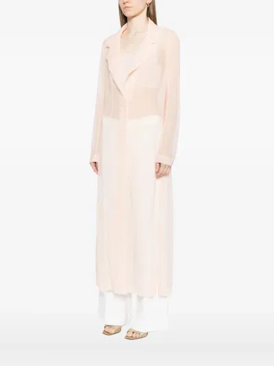 Norma Kamali Single-breasted Coat In Pink
