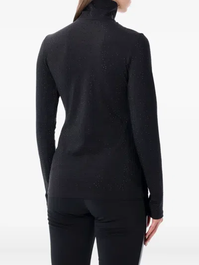 Goldbergh Spark Crystal-embellished Base Layer Ski Top In Black