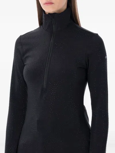 Goldbergh Spark Crystal-embellished Base Layer Ski Top In Black