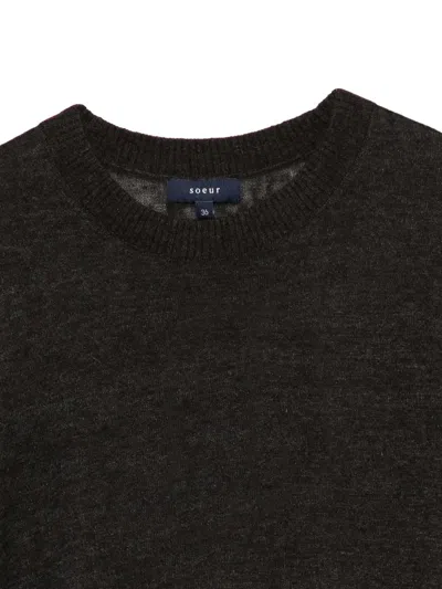 Soeur Asymmetric-hemline Short-sleeve T-shirt In Brown