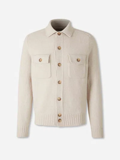 Gran Sasso Buttoned-up Patch-pocket Jacket In Neutral