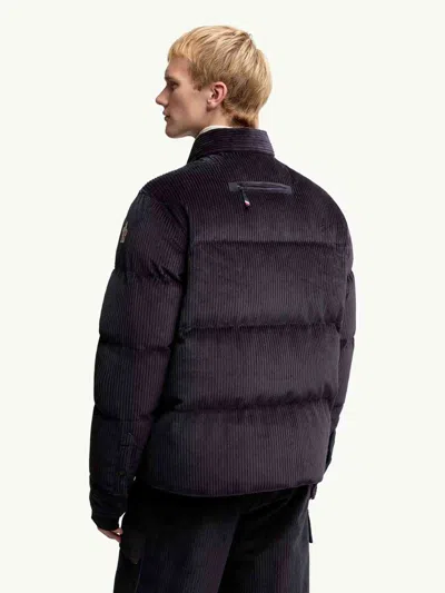 Moncler Elgon Corduroy Down Ski Jacket In Black