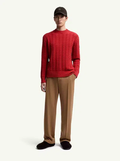 Moncler Cashmere-blend Jumper In Red