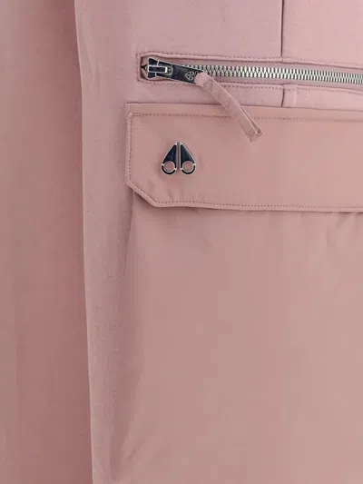 Moose Knuckles Mixmedia Joggers In Pink