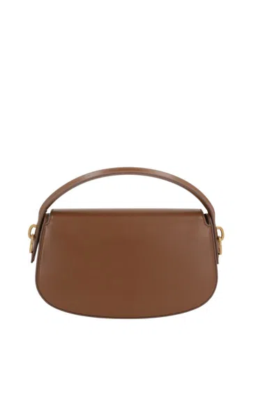 Saint Laurent Voltaire Cross-body Bag Adjustable Strap Top Handle In Brown