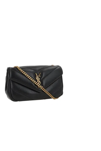 Saint Laurent Monogram Zipper Wallet In Black