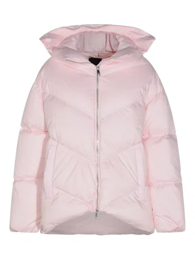 Add Chevron-quilted Puffer Jacket In Pink