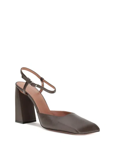 Amina Muaddi Charlotte Pumps In Gray