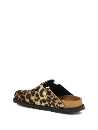 Birkenstock Pony-hair Buckled-detail Mules In Brown