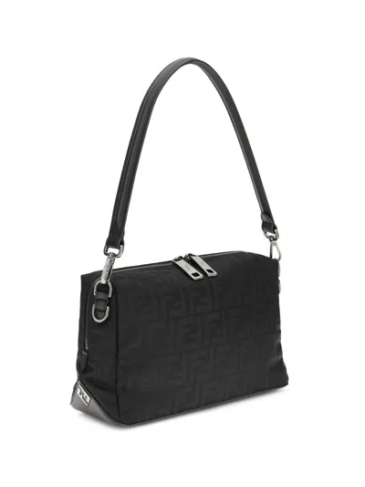 Fendi Men Lui Nylon Messenger Bag In Black