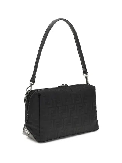 Fendi Men Lui Nylon Messenger Bag In Black