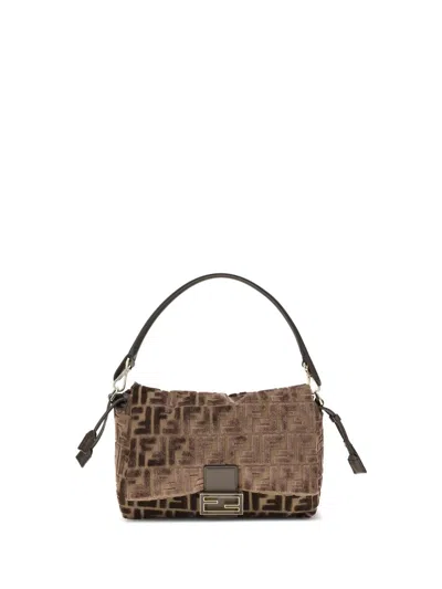 Fendi Women Medium Mamma Baguette Shoulder Bag In Brown