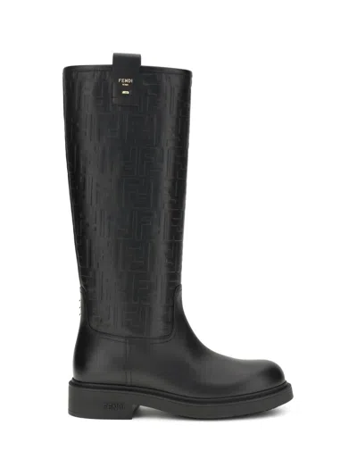 Fendi Women Filo High Boots In Black