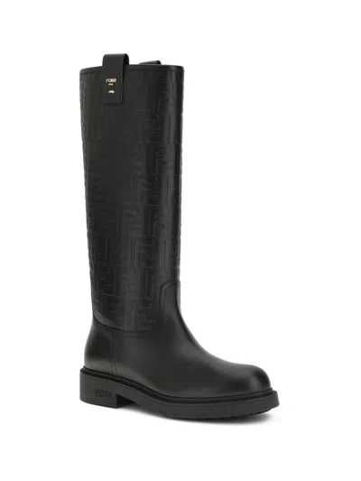 Fendi Women Filo High Boots In Black