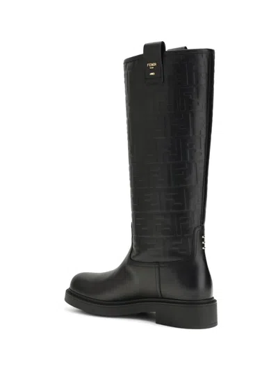 Fendi Women Filo High Boots In Black