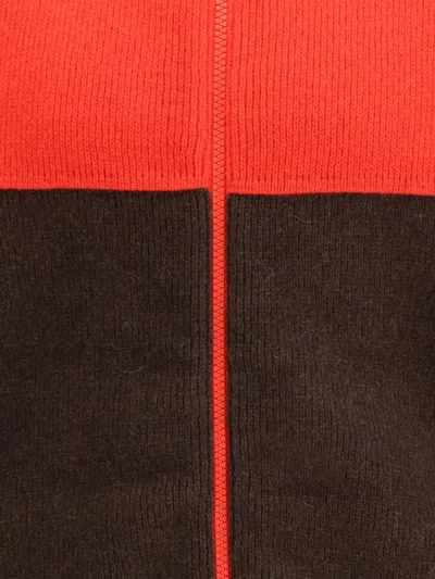 Gr10k Colourblock Zip-fastening Cardigan In Brown