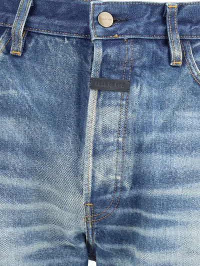 Fear Of God Men Cotton Denim Jeans In Blue