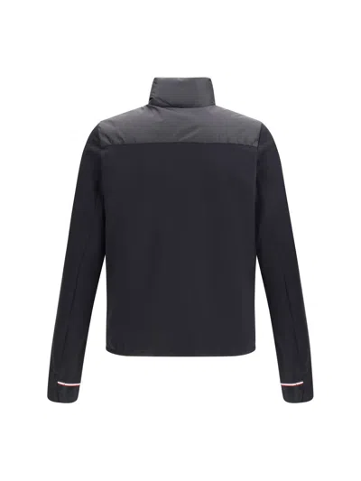 Moncler High Collar Long Sleeve Padded Sweatshirt In Black