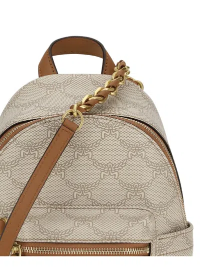 Mcm Stark Lauretos Backpack In Sand
