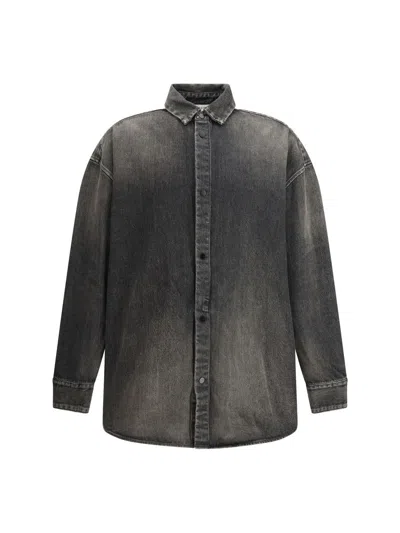 Fear Of God Men Snap Front Denim Overshirt In Multi