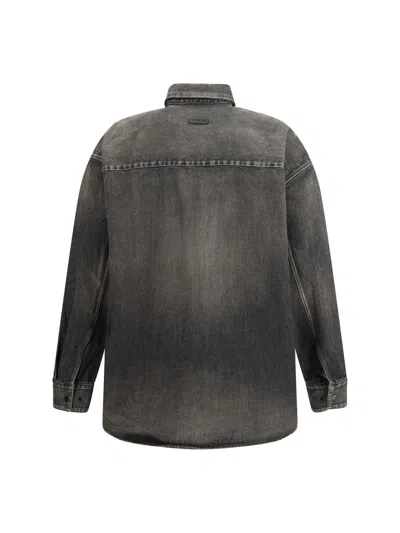 Fear Of God Men Snap Front Denim Overshirt In Multi