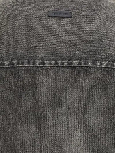 Fear Of God Men Snap Front Denim Overshirt In Multi