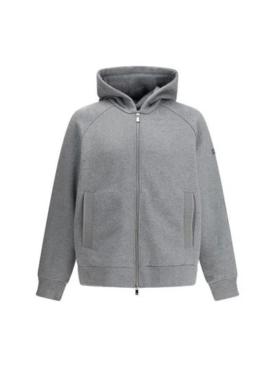 Tatras Baccaro Grey Sweatshirt With Hood And Logo Patch On The Sleeve In Cotton Man In Gray