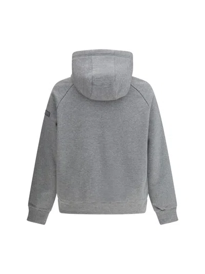 Tatras Baccaro Grey Sweatshirt With Hood And Logo Patch On The Sleeve In Cotton Man In Gray