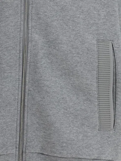 Tatras Baccaro Grey Sweatshirt With Hood And Logo Patch On The Sleeve In Cotton Man In Gray