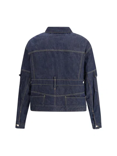 Dsquared2 Men Cargo Denim Jacket In Blue