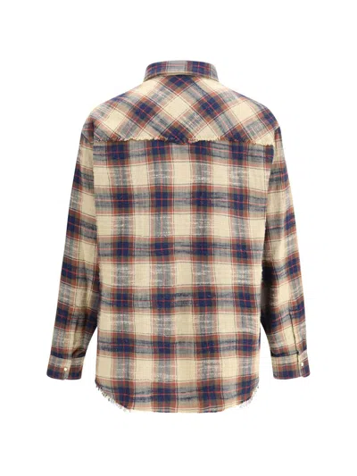 Dsquared2 Plaid Button-down Shirt With Chest Pockets In Blue