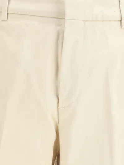 Cruna Belt-loops Trousers In Neutral