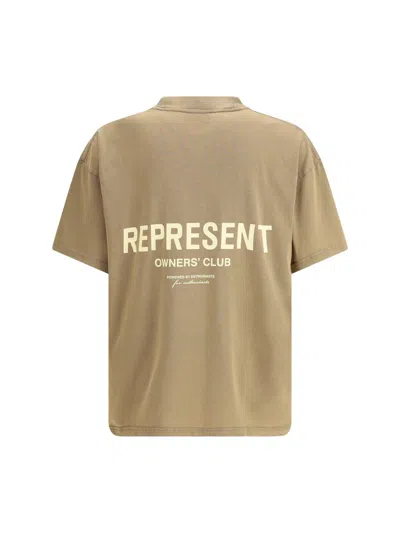 Represent Crew-neck Logo-print T-shirt In Brown