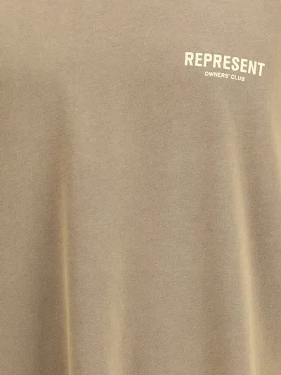Represent Crew-neck Logo-print T-shirt In Brown