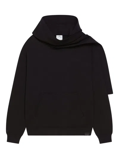 Courrèges Scarf Embroidered Hoodie Clothing In Animal Print
