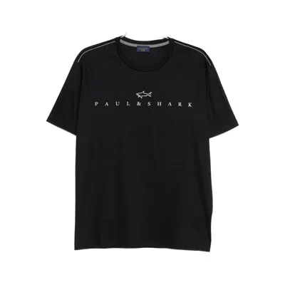 Paul & Shark Logo-print T-shirt In Black