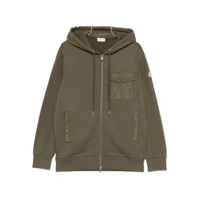 Moncler Zip-fastening Hoodie In Green