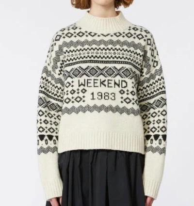 Weekend Max Mara Wool And Alpaca Jacquard Sweater In Multi