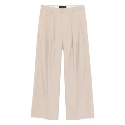 Federico Cina Pleat-detail Linen Trousers In Neutral