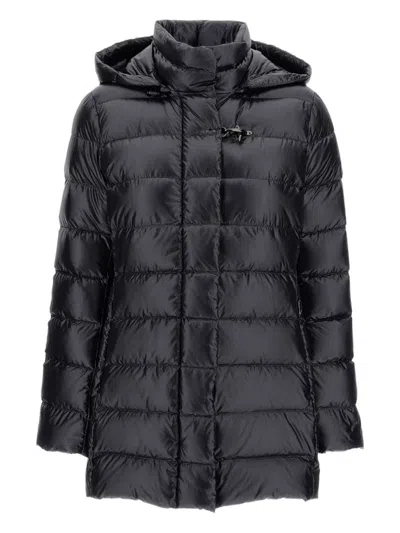Fay Long-sleeved Down Jacket In Black