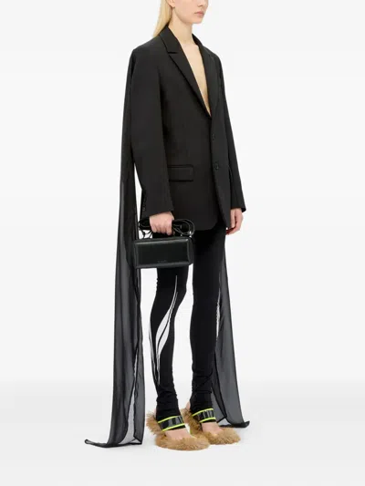 Msgm Logo Graphic Leggings In Black