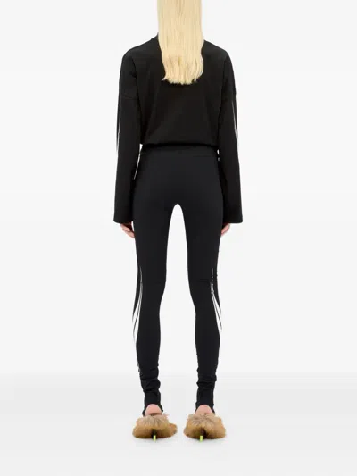 Msgm Logo Graphic Leggings In Black